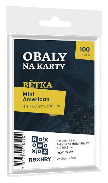 Obaly na karty: Bětka (Mini American) 44 x 67 mm