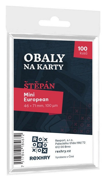 Obaly na karty: Štěpán (Mini European) 46 x 71 mm