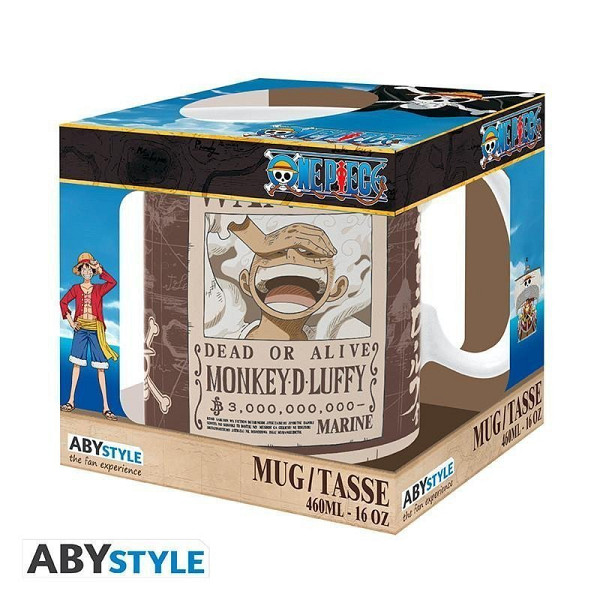 One Piece Hrnek Luffy Wanted 460 ml