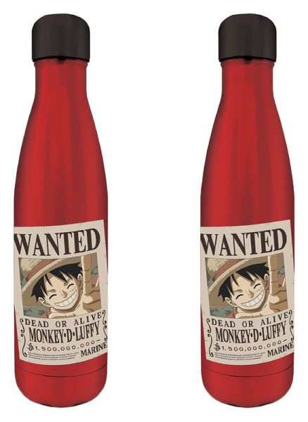 One Piece nerezová láhev (Wanted-Luffy)