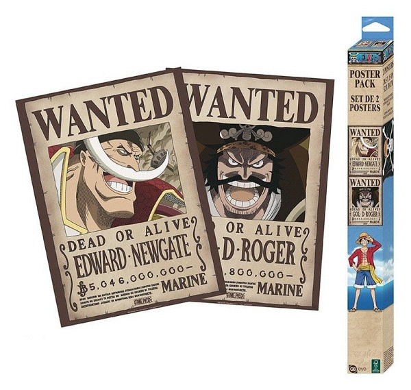 One Piece Set plakátů Wanted Roger  Whitebeard 52 x 38 cm (2 ks)