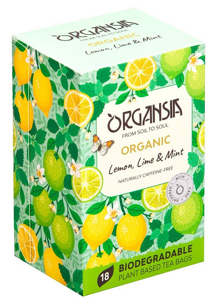 ORGANSIA BIO Lemon Lime & Mint přebal 18x1,8g