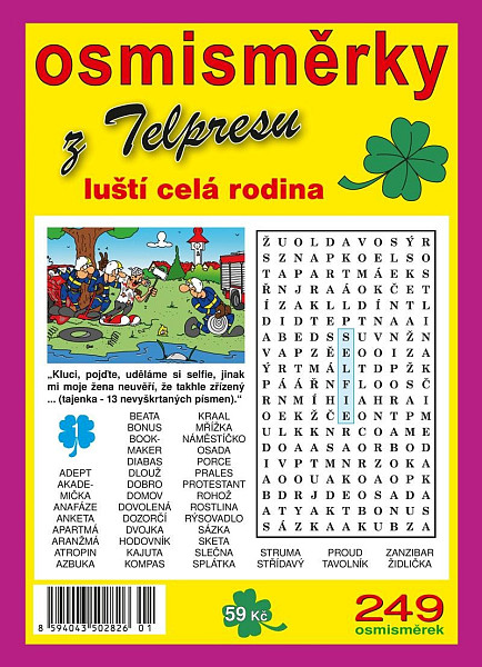 Osmisměrky z Telpresu luští celá rodina 1/2025 - 249 osmisměrek