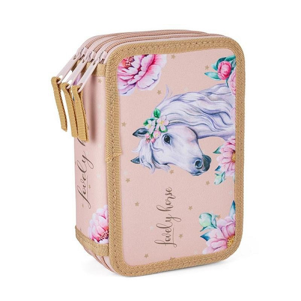 Oxybag Penál 3 patrový - Kůň Romantic
