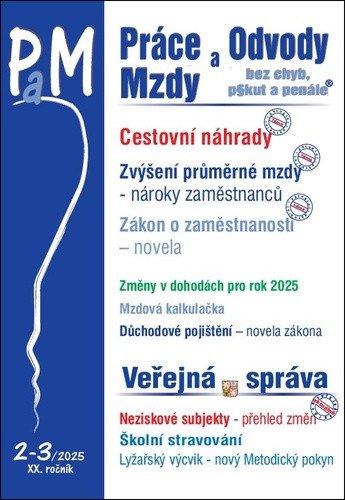 PaM 2-3/2025 Cestovní náhrady 2025