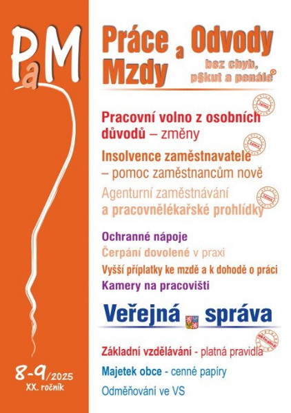 PaM 8-9/2025 Pracovní volno z osobních důvodů - změny