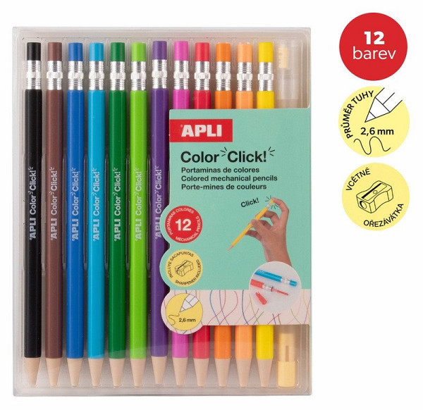 Pastelky stiskací Color Click 12ks