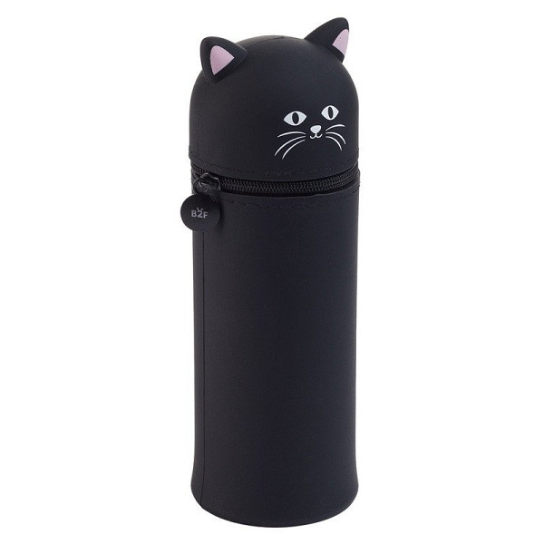 Penál se zipem Little Pets - Kočka, černý