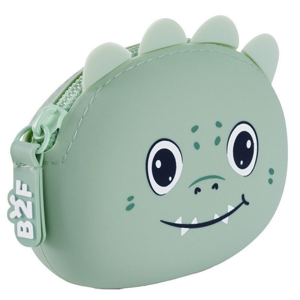 Peněženka se zipem Puppies to go - Dinosaurus,  mentolová