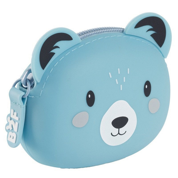 Peněženka se zipem Puppies to go - Medvěd,  modrá