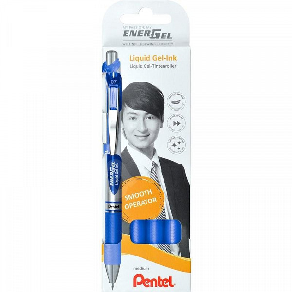 Pero gelové Pentel EnerGel BL77 - modré 0,7mm / 4ks sada