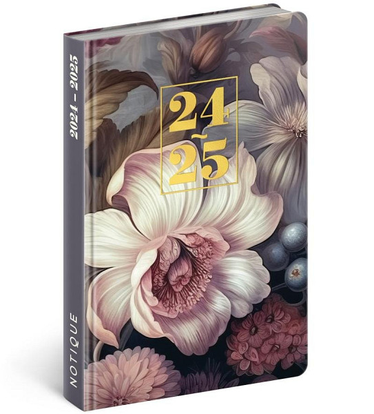 NOTIQUE 18měsíční diář Petito – Květiny 2024/2025, 11 x 17 cm