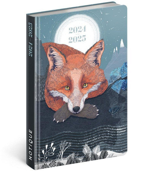 NOTIQUE 18měsíční diář Petito – Liška 2024/2025, 11 x 17 cm