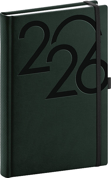 Diář 2026: Ajax - zelený, denní, 15 x 21 cm