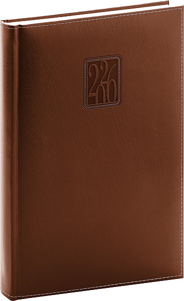 Diář 2026: Panama - hnědý, denní, 15 x 21 cm