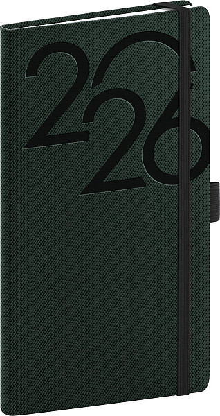 Diář 2026: Ajax - zelený, kapesní, 9 x 15,5 cm