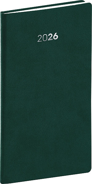 Diář 2026: Balakon - zelený, kapesní, 9 x 15,5 cm