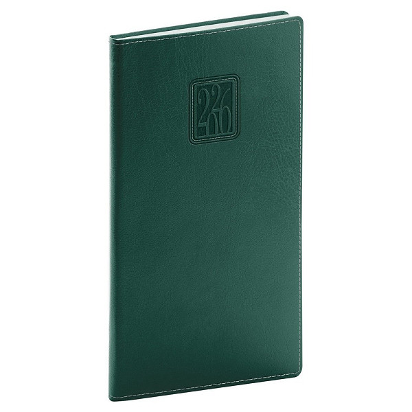 Diář 2026: Panama - zelený, kapesní, 9 x 15,5 cm