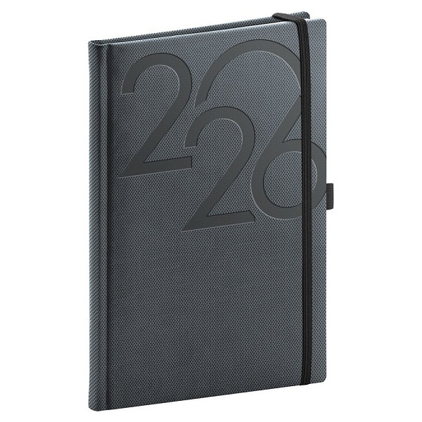 Diář 2026: Ajax - černý, týdenní, 15 x 21 cm