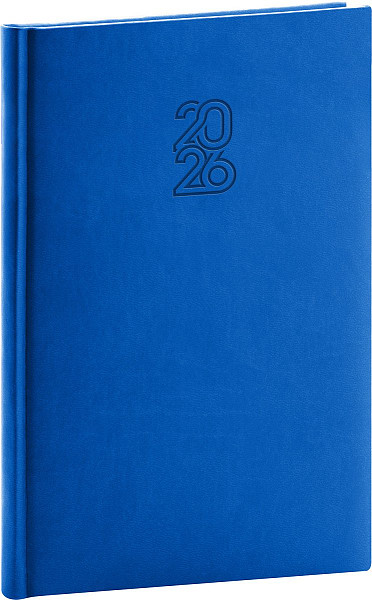Diář 2026: Aprint - modrý, týdenní, 15 x 21 cm