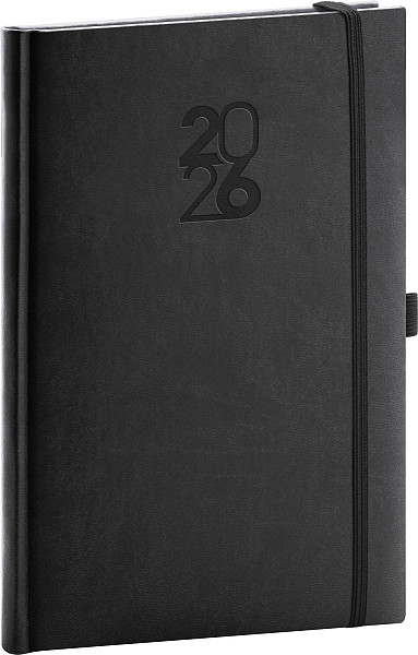 Diář 2026: Aprint Top - černý, týdenní, 15 x 21 cm