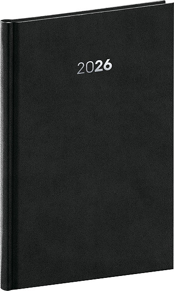 Diář 2026: Balakon - černý, týdenní, 15 x 21 cm