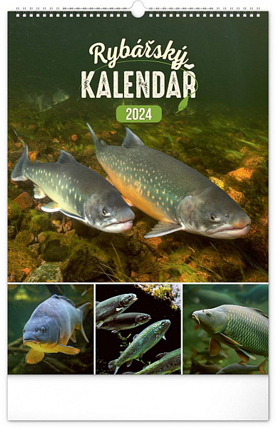 Nástěnný kalendář Rybářský 2024, 33 × 46 cm
