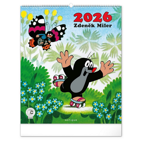Kalendář 2026 nástěnný: Krteček, 48 x 56 cm