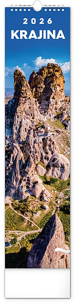 Kalendář 2026 nástěnný: Krajina, 12 x 48 cm