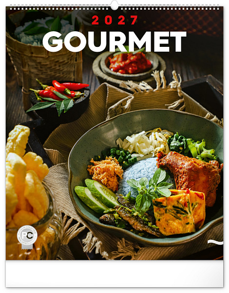 NOTIQUE Nástěnný kalendář Gourmet 2027, 48 x 56 cm