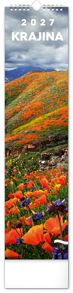 NOTIQUE Nástěnný kalendář Krajina 2027, 12 x 48 cm