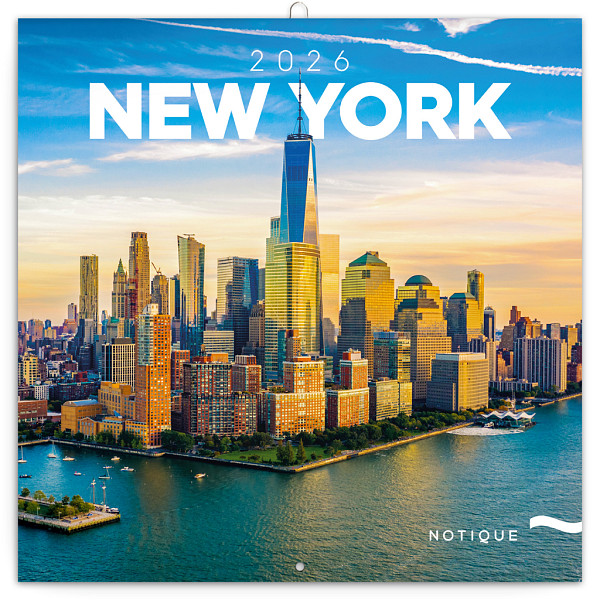 NOTIQUE Poznámkový kalendář New York 2026, 30 x 30 cm
