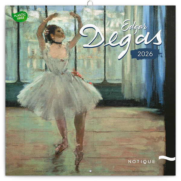 Kalendář 2026 poznámkový: Edgar Degas 30 x 30 cm