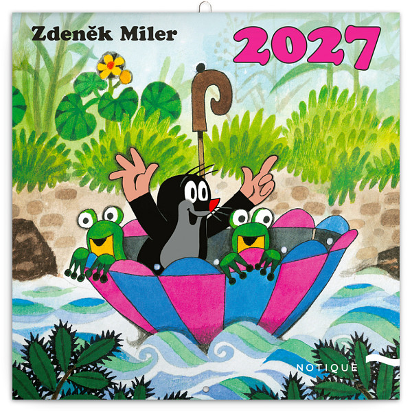 NOTIQUE Poznámkový kalendář Krteček 2027, 30 x 30 cm