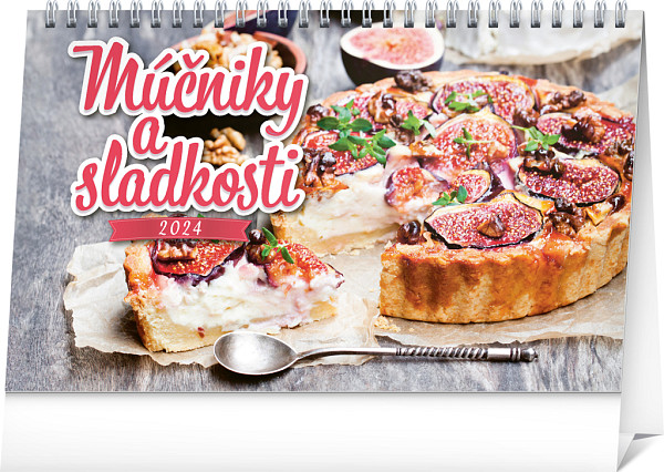Stolový kalendár Múčniky a sladkosti 2024, 23,1 × 14,5 cm
