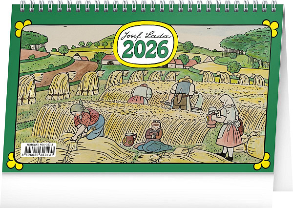 Kalendář 2026 stolní: Josef Lada, 23,1 x 14,5 cm