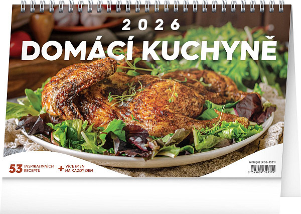 Kalendář 2026 stolní: Domácí kuchyně, 23,1 x 14,5 cm