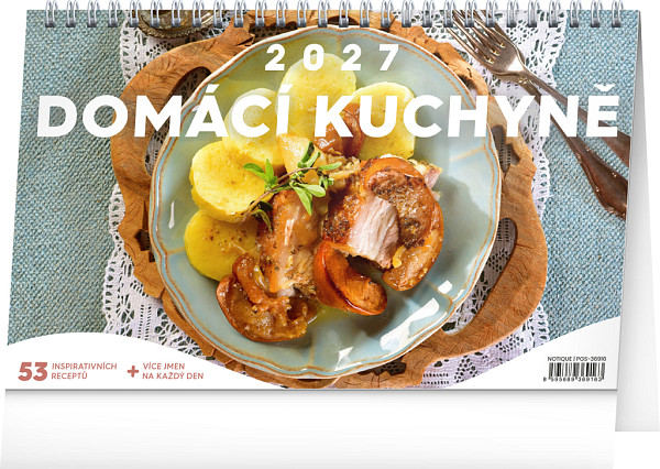 NOTIQUE Stolní kalendář Domácí kuchyně 2027, 23,1 x 14,5 cm