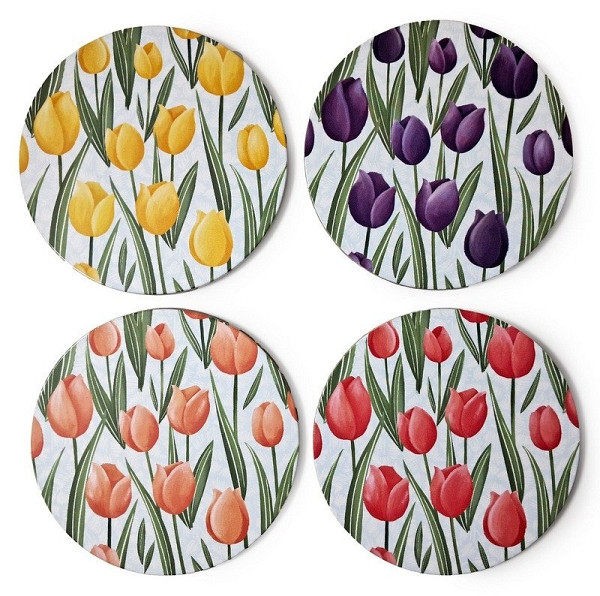 Podtácky 4ks - Tulipány