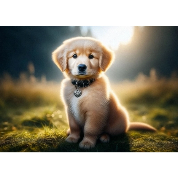 Pohlednice 3D Puppy Silver Head