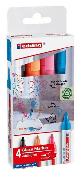 Popisovač na sklo EDDING 95 4ks