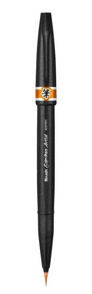 Popisovač Pentel Artist Brush - oranžový