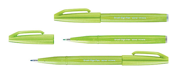 Popisovač Pentel Brush Sign Pen - světle zelený