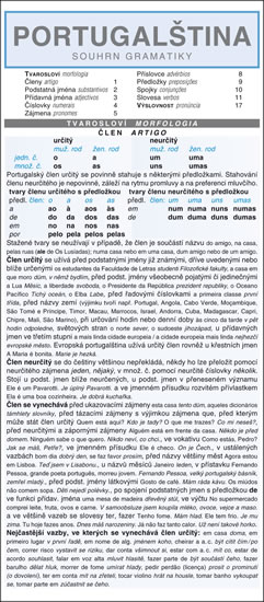PORTUGALŠTINA souhrn gramatiky