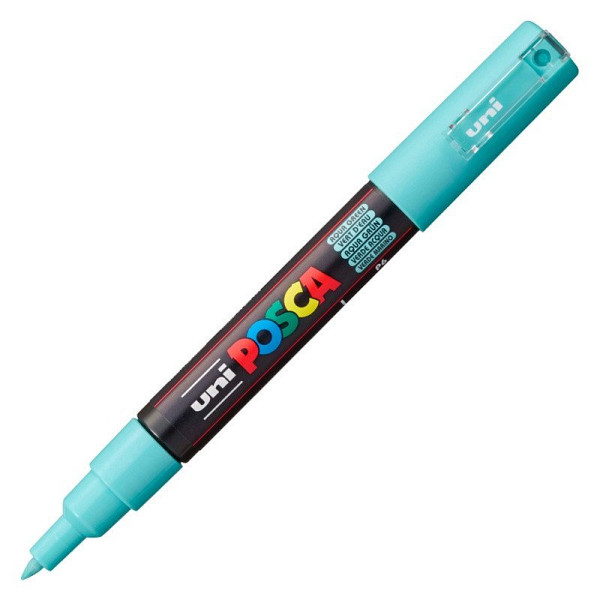 Posca akrylový popisovač PC-1M, 0,7 - 1 mm, azurová (extra tenký kulatý hrot)