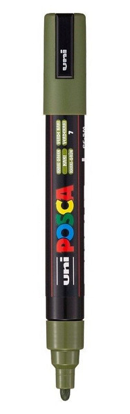 Posca popisovač PC-5M, 1,8 - 2,5 mm, khaki zelená (7)