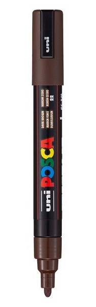 Posca popisovač PC-5M, 1,8 - 2,5 mm, tmavě hnědá (22)