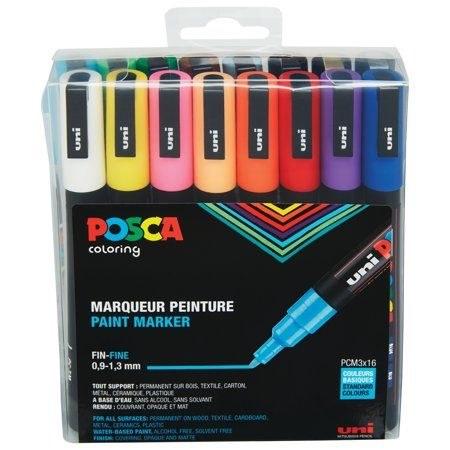 Posca Sada akrylových popisovačů 0,9-1,3 mm - mix barev 16 ks