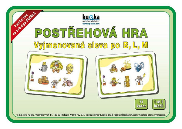 Postřehová hra - Vyjmenovaná slova BLM