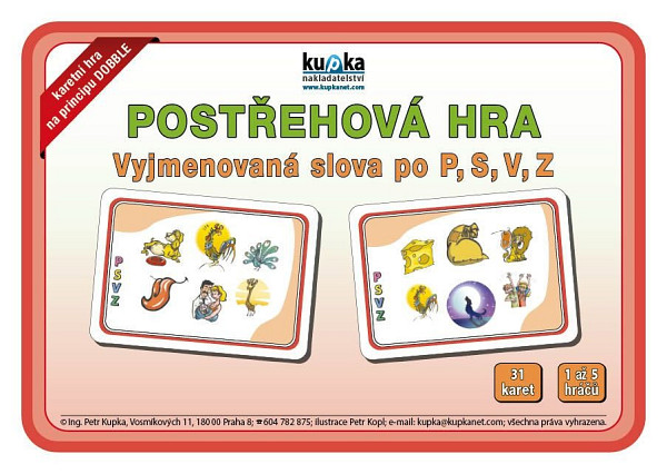Postřehová hra - Vyjmenovaná slova PSVZ